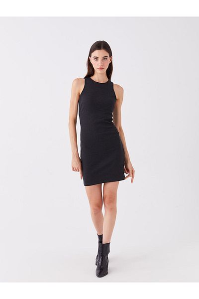 LC Waikiki Women's Straight Dress with Crew Neck