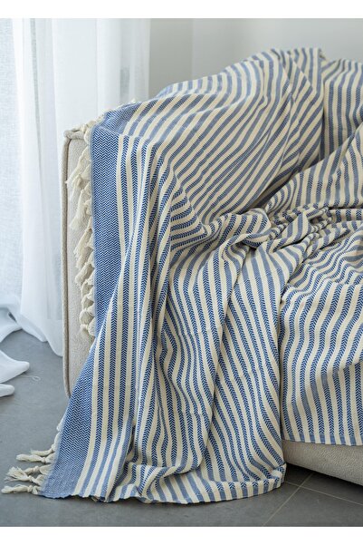 Destiva Home Husă pentru scaun din bumbac cu model Buldan İşi, cu ciucuri - Husă multifuncțională (200x250 cm)
