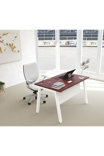 Mahmayi Bentuk 139-12 Apple Cherry Modern Workstation without drawer