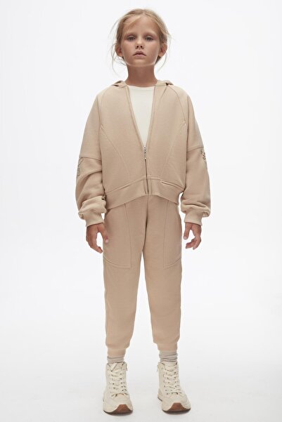 nk kids Nk Girl's Tiger Tracksuit Set 4-8 Years Old Camel