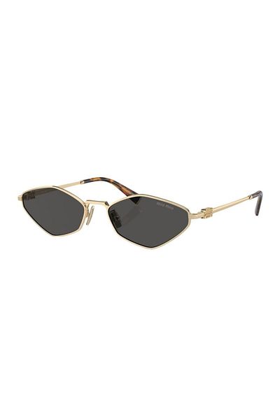 Miu Miu 56Zs Zvn5S0 56 Women's Geometric Gold Metal Sunglasses