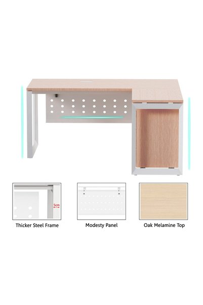 Mahmayi Vorm 136-16L Oak Modern Workstation
