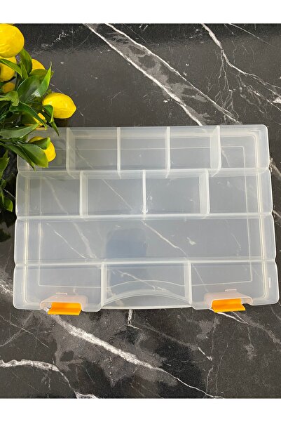Genel Markalar Şeffaf 13 Bölmeli Takı, Boncuk, Hobi organizer kutu