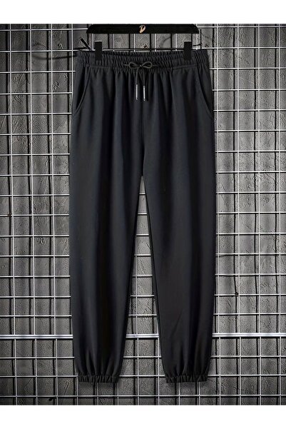 FUNSTYLE Gri Siyah Pamuklu Kalın Kışlık Eşofman Altı 2'li paket