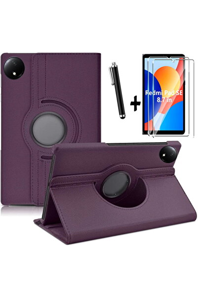 m.tk moveteck Xiaomi Redmi Pad Se 8.7 Inç Tablet Kılıf 360 Döner Pu Deri Stan...
