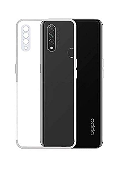 Kvy Kaviy Oppo A31 Kamera Korumalı Şeffaf Süper Silikon Kılıf