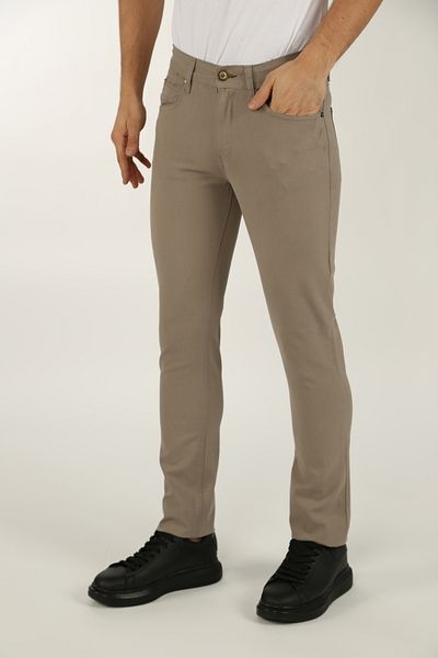 DAKSEL Ανδρικό Skinny Skinny Leg Classic Beige Jeans