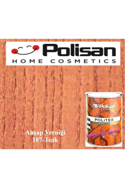 Polisan Ahşap Verniği-vernik-politex Lux Vernikli Parlak -teak-2,5 Lt.