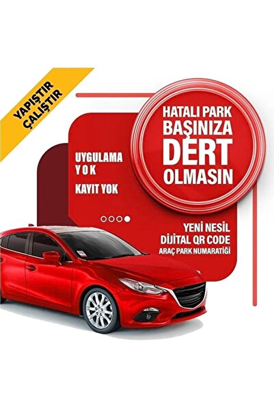 Hanedanev Numaratik Qr Okuyucu Hatalı Park Cam Etiketi Sticker Numaranız Görünmez