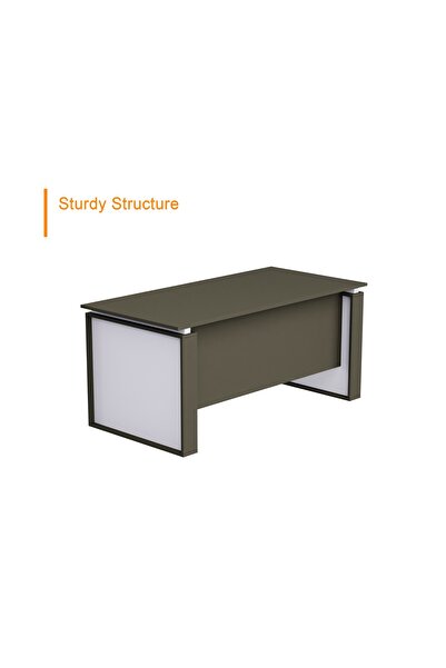 Mahmayi Grey with White Modern Office Workstation Table 140 cm