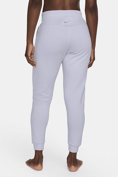 Nike Yoga Luxe 7/8 Fleece Soft Παντελόνι Μωβ Ευέλικτο Μαλακό Γυναικείο Φούτερ Μωβ