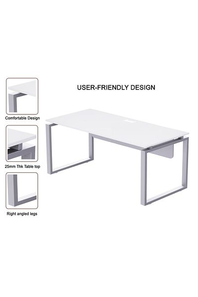 Mahmayi Carre 5116 White Modern Workstation without Drawer