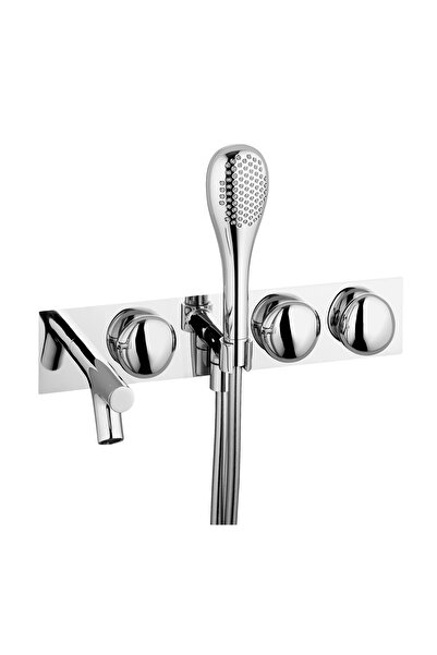 VitrA İstanbul A42848 Ankastre Banyo Bataryası, Sıva Üstü Grubu, Krom