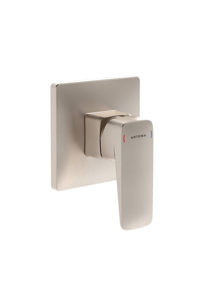 Artema Root Square A4275134 Ankastre Duş Bataryası, Sıva Üstü, Fırçalı Nikel