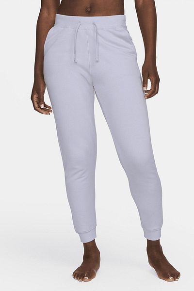 Nike Yoga Luxe 7/8 Fleece Soft Παντελόνι Μωβ Ευέλικτο Μαλακό Γυναικείο Φούτερ Μωβ