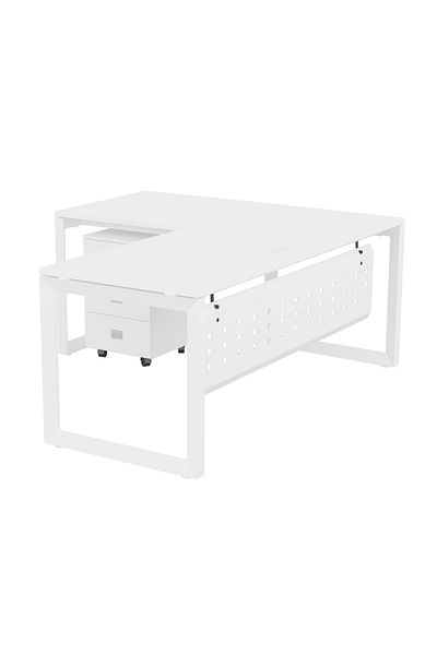 Mahmayi Vorm 136-16L White Modern Workstation