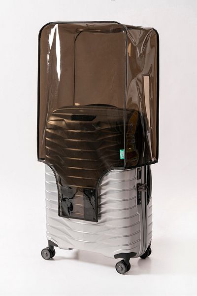 Trink Çanta Transparent Suitcase Cover and Suitcase Cover * Neon Black Color Pvc *