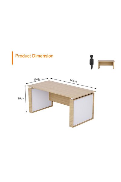 Mahmayi Coco Bolo with White Modern Office Workstation Table 140 cm