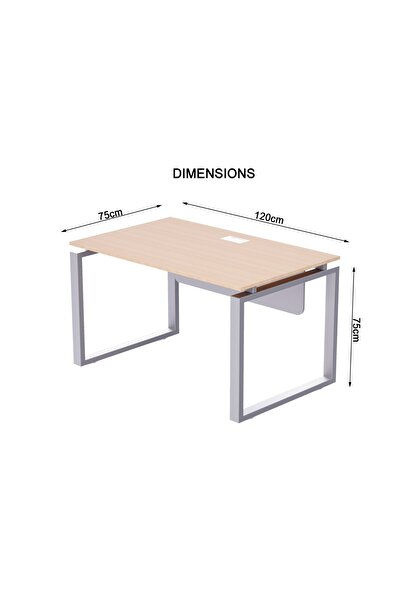 Mahmayi Carre 5112 Oak Modern Workstation Without Drawer