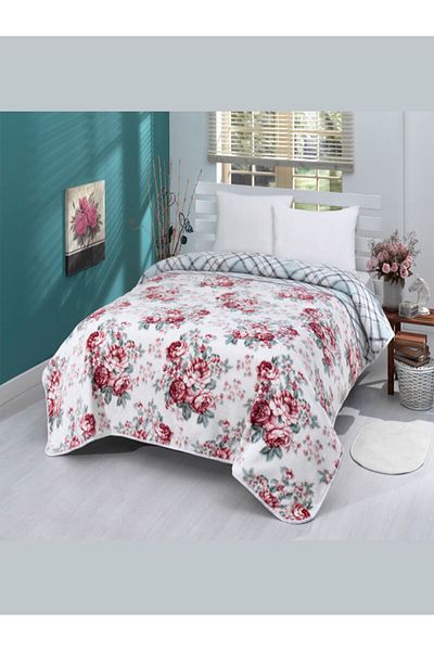 MİNK Turquoise Color Mink Blanket 1101 Model Double