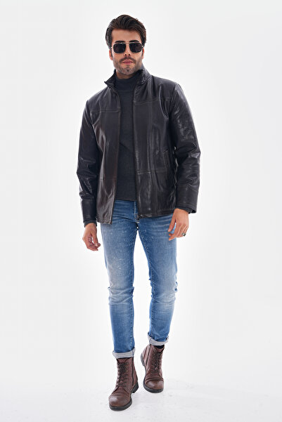 Metins Leather Erkek Deri Kaban
