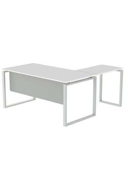 Mahmayi Carre 5114L White Modern Workstation without Drawer