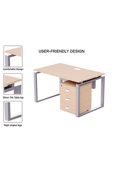 Mahmayi Carre 5112 Oak Modern Workstation