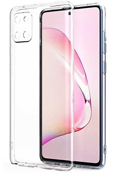 Kvy Kaviy Samsung Galaxy Note 10 Lite Kamera Korumalı Şeffaf Süper Silikon Kılıf
