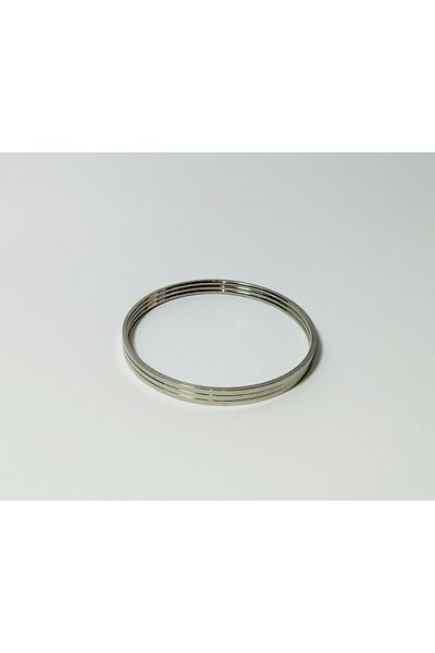 Janset 3-piece Steel Ajda Bracelet - Square Circle Model