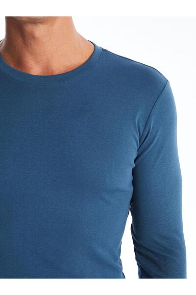 LC Waikiki LCWAIKIKI Classic Bisiklet Yaka Uzun Kollu Penye Erkek Tişört (W4)