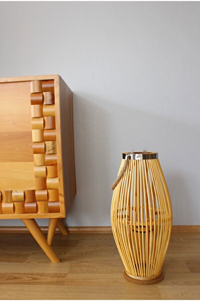 Emeksanatı Bambu fener çubuk model orta boy 48cm