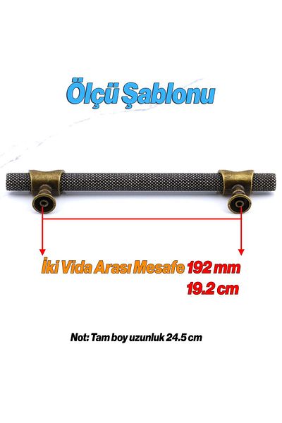 Badem10 Arsin Antique Metal Galben Antic 192 Mm - 19,2 Cm Mobilier Bucătărie Sertar Dulap Mâner Dulap