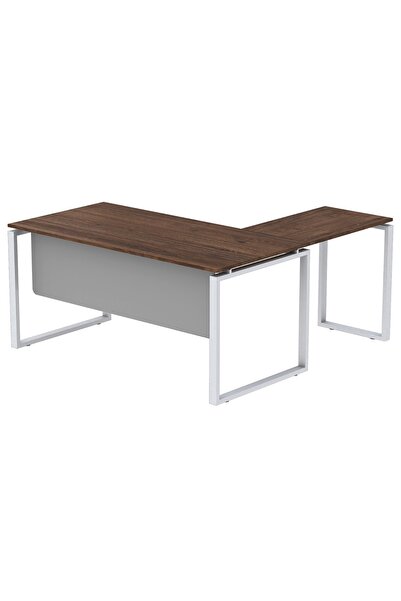 Mahmayi Carre 5114L L-Shaped Modern Workstation Desk without Drawer Truffle Davos Oak Ideal for Home