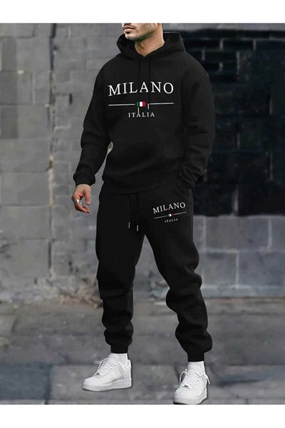 Elfa Tekstil Унисекс анцуг с щампа MILAN ITALIA