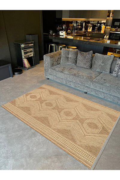 Rugs Modern Halı Umay Koleksiyonu Hasır Görünümlü Desenli Dokuma Taban Modern...