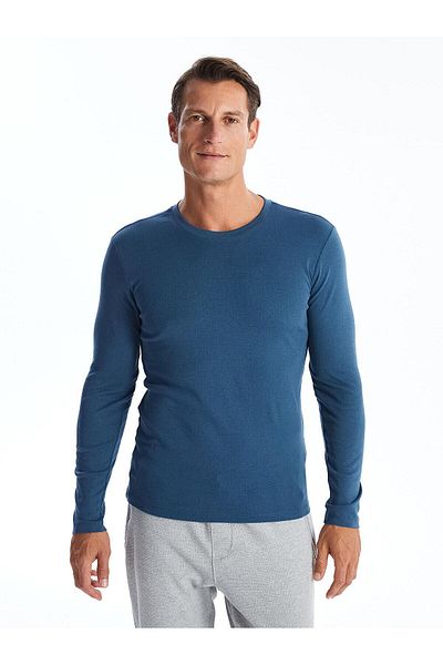 LC Waikiki Tricou pentru bărbați din bumbac pieptănat cu mânecă lungă LCWAIKIKI Classic