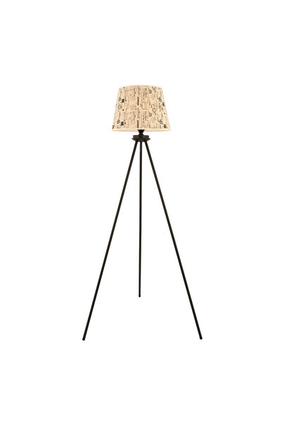 Apliqa Epona Desenli Şapkalı Siyah Modern Dekoratif Salon Lambader