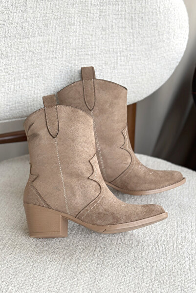 MODAADAM Women's Lover Cowboy Boots - Mink