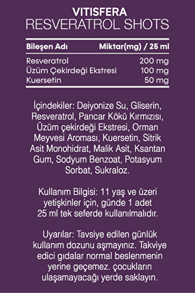 Vitisfera Resveratrol Shot Kür Paketi (4 Kutu)