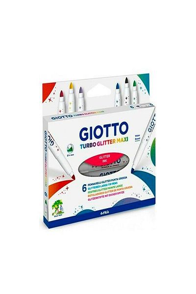 Giotto Turbo Glitzer Maxi 6-Piece Marker Pen Set Ft426600
