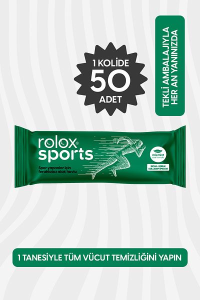 Rolox Sports - 50 Pack - Refreshing Wet Towels for Sportsmen