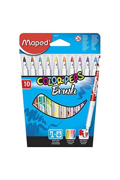 Maped Colorpeps Brush 10 Pieces Felted Pen 848010