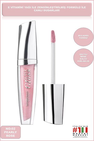 Deborah Milano Pearly Rose No: 02 Super Gloss with Plumping Effect