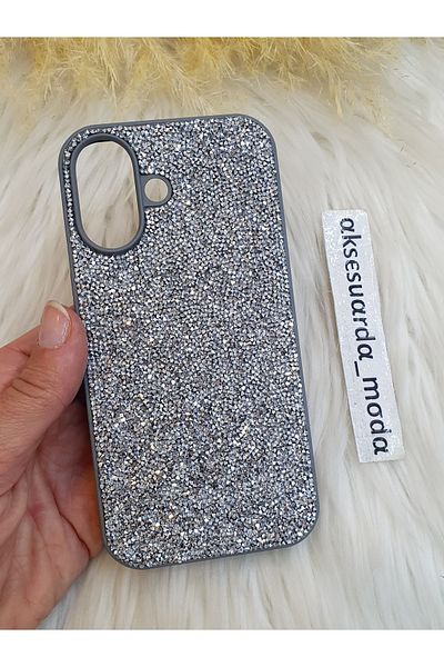 Aksesuarda Moda Luxury Branded Swrovski Case with Stone Compatible with iPhone 16