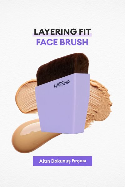 Missha Custom Cut Multifunctional Foundation Brush Layering Fit Face Brush