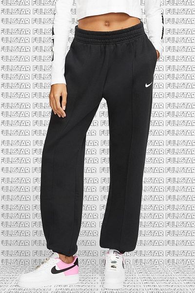 Nike Αθλητικά ρούχα Regular Fit Παντελόνι Loose και Long Cut Μαύρο Φούτερ