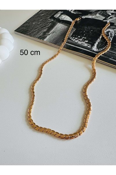 ACAR TAKI Xuping Rose Color Fishbone Necklace 50 cm Acr9008