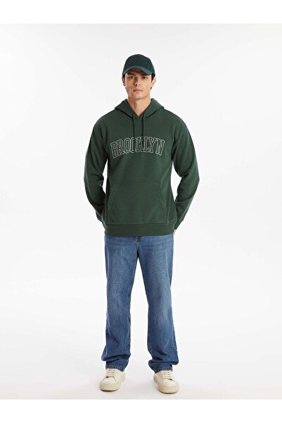 LC Waikiki Ανδρικό φούτερ με κουκούλα με μακρυμάνικο κέντημα LCW