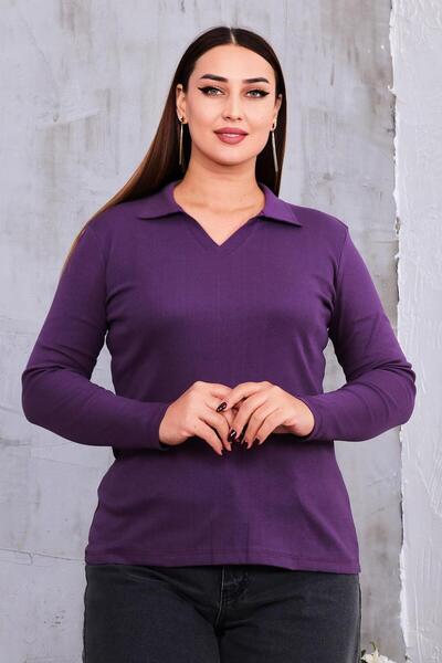 Siyezen Μπλούζα με λαιμόκοψη πόλο από βαμβάκι και λύκρα σε μεγάλο μέγεθος