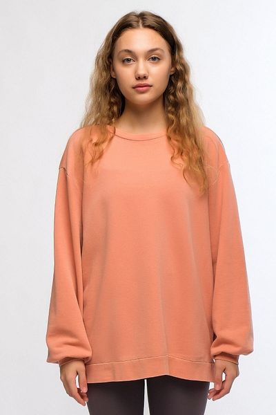 Chandraswear Orange Women's Mineral Dyed Organic Cotton Oversize Sweatshirt - Paula